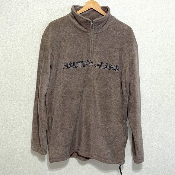 Nautica Jeans Men Fleece Pullover Jacket Size S - Picture 1 of 12